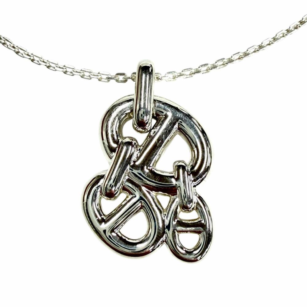 HERMES Silver Necklace